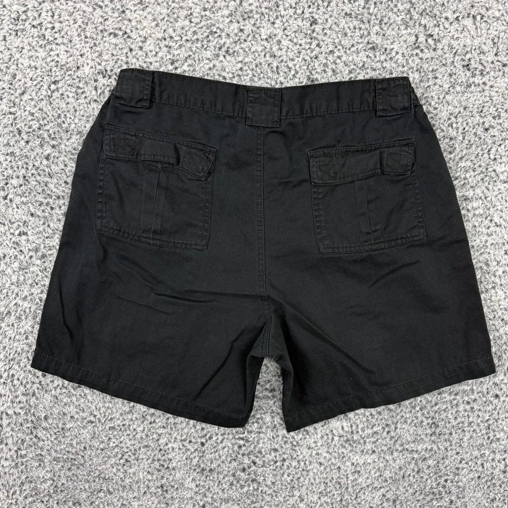 Talos Shorts Mens 34 Black Cargo Elastic Waist Canvas Outdoor Hiking Casual - Picture 2 of 6